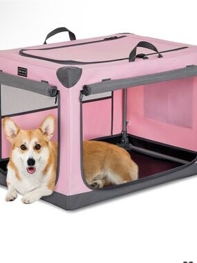 Petsfit Soft-Sided Pink Dog (or cat) Crate /Carrier